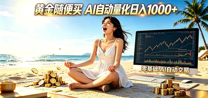 黄金随便买？AI自动外汇量化交易 在家当皇帝 日入1000+ - 网创在线