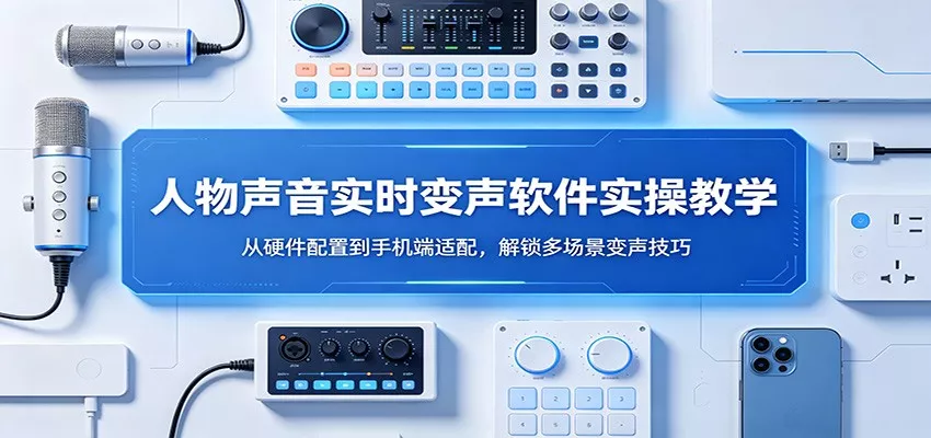 人物声音实时变声软件实操教学:从硬件配置到手机端适配,解锁多场景变声技巧 - 网创在线