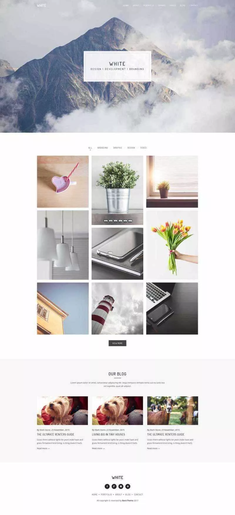 bootstrap轻量级图片相册博客html模板 - 网创在线