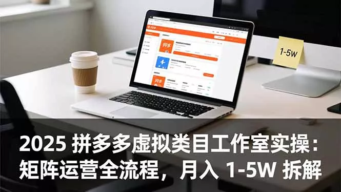 2025 拼多多虚拟类目工作室实操：矩阵运营全流程，月入 1-5W 拆解 - 网创在线