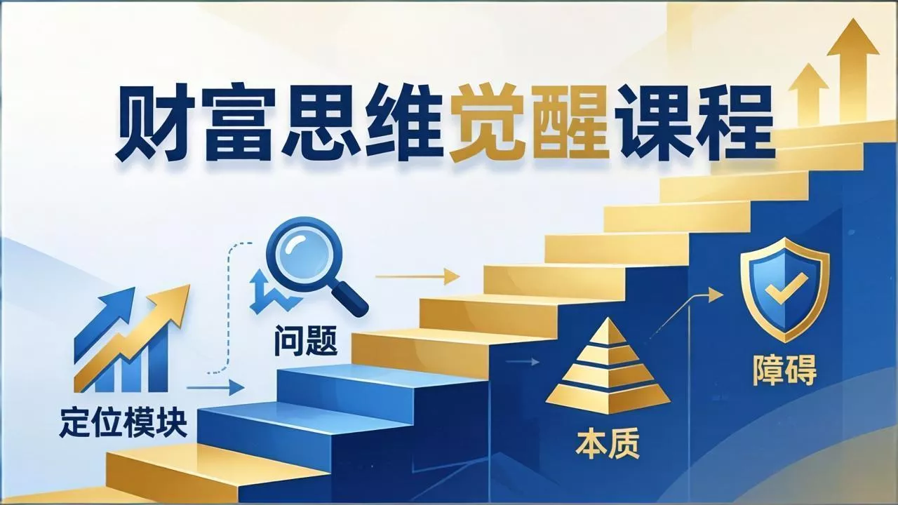 财富思维觉醒第十期：3天大课四大模块，精准定位问题看清本质，扫清人生障碍 - 网创在线