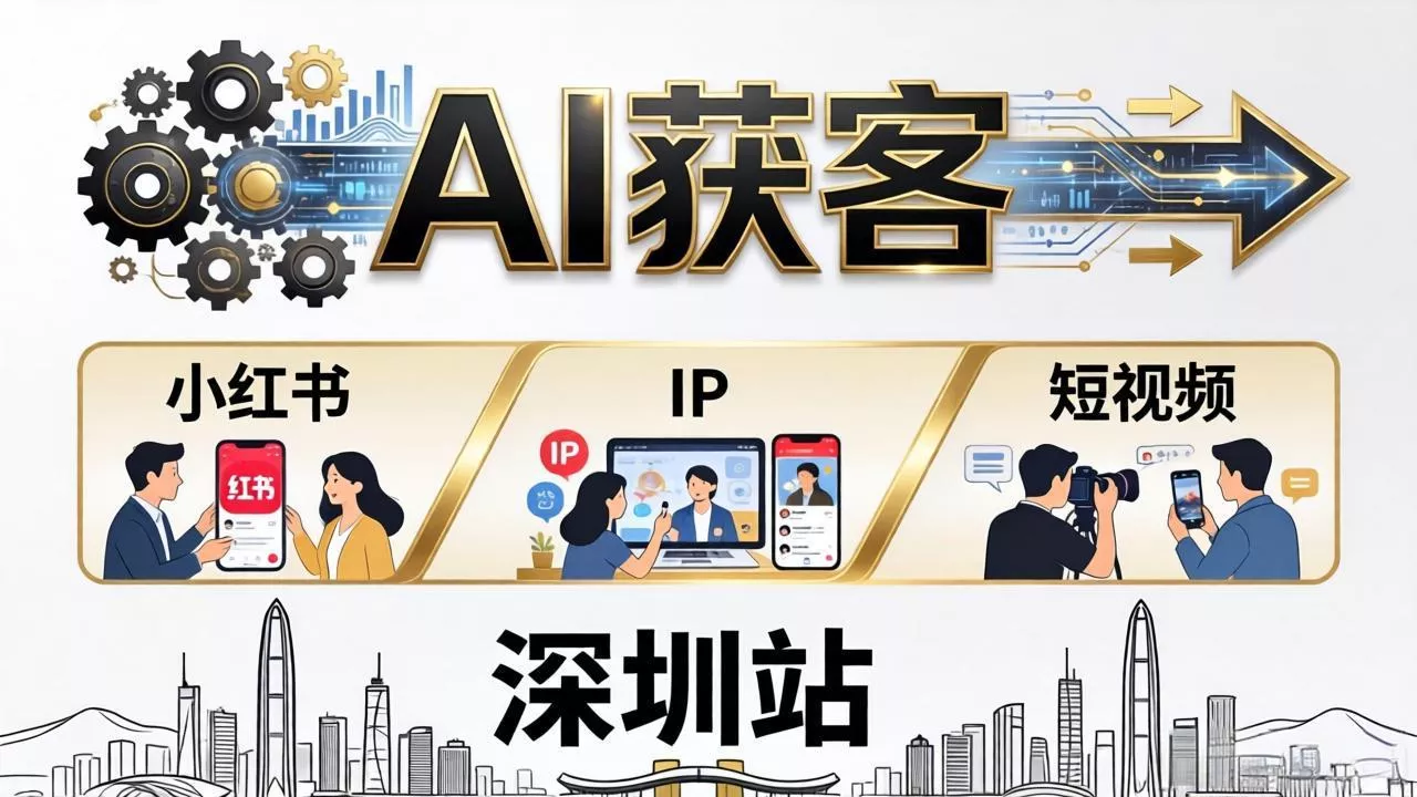 2026AI获客大课深圳站：4月17日-19日3天2夜拆透小红书+IP+短视频，老板操盘手必来 - 网创在线