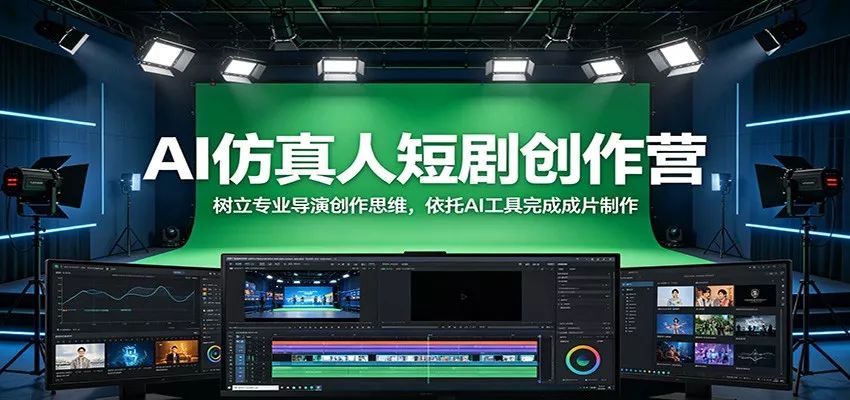 AI仿真人短剧创作营：树立专业导演创作思维，依托AI工具完成成片制作 - 网创在线