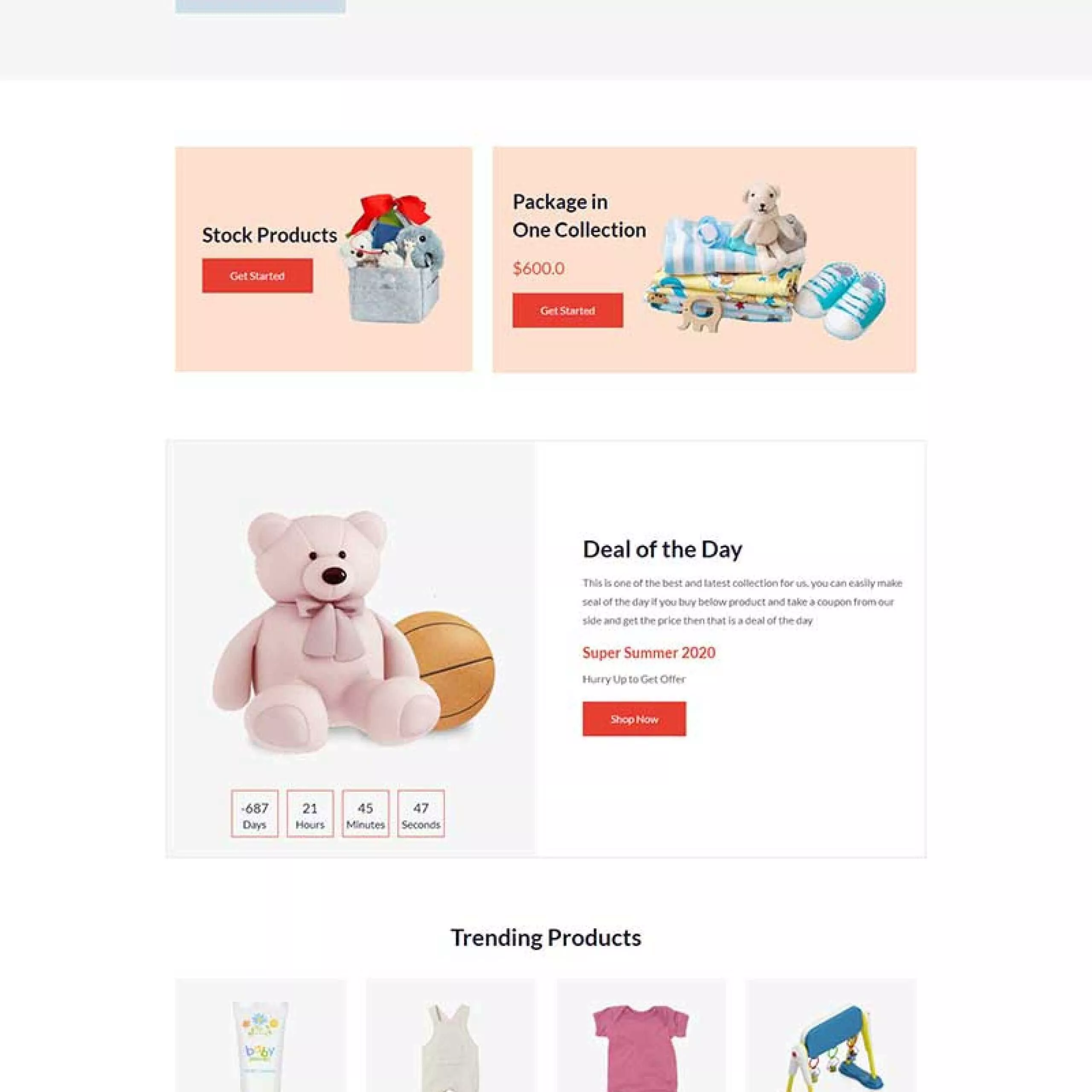 多用途响应式婴儿用品商店HTML5模板 - 网创在线