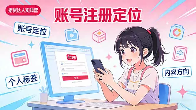 小红书带货达人实战营：账号注册定位、内容创作、选品策略、带货技巧、流量运营等 - 网创在线