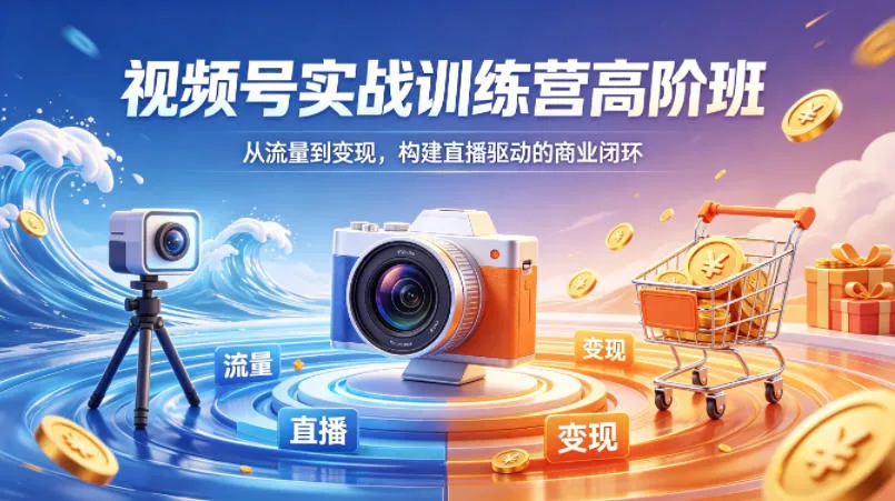 视频号实战训练营高阶班，从流量到变现，构建直播驱动的商业闭环(26年4月) - 网创在线