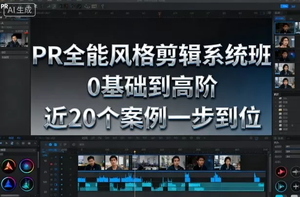 PR全能风格剪辑系统班，0基础到高阶，近20个案例一步到位 - 网创在线