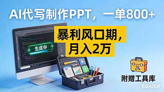 AI代写制作PPT，一单800+， 暴利风口期，月入2万【附工具】 - 网创在线