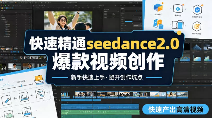快速精通seedance2.0爆款视频创作，快速产出高清视频，避开大量创作坑点，新手也能快速上手 - 网创在线