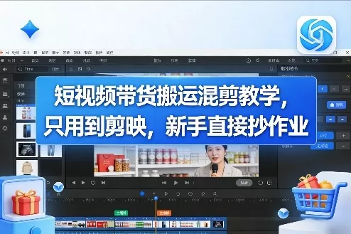 短视频带货搬运混剪教学，只用到剪映，新手直接抄作业 - 网创在线