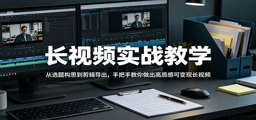 长视频实战教学,从选题构思到剪辑导出,手把手教你做出高质感可变现长视频 - 网创在线