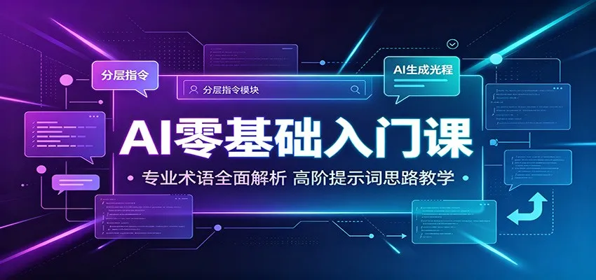 AI零基础入门课:专业术语全面解析,高阶提示词思路教学 - 网创在线