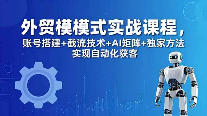 外贸新模式实战课程-更新5月，账号搭建+截流技术+AI矩阵+独家方法实现自动化获客 - 网创在线