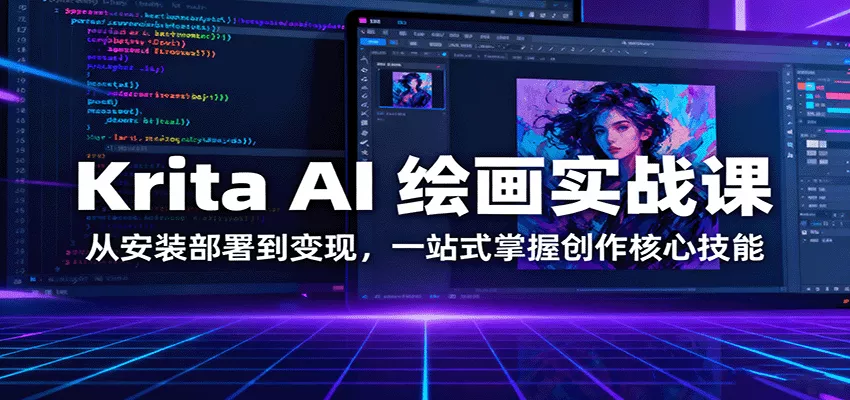 Krita AI 绘画实战课：从安装部署到变现，一站式掌握创作核心技能 - 网创在线
