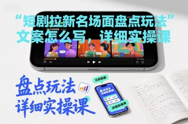 短剧拉新名场面盘点玩法文案怎么写，详细实操课 - 网创在线