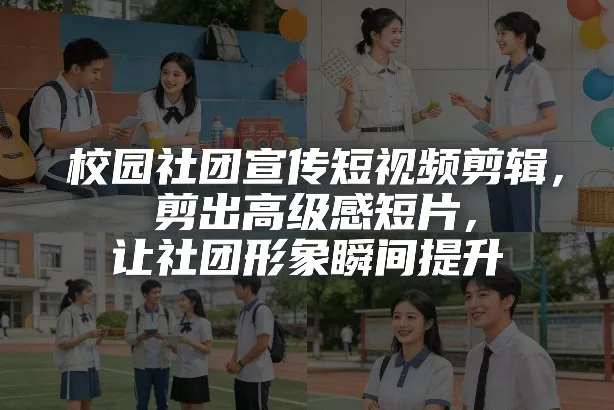 校园社团宣传短视频剪辑，剪出高级感短片，让社团形象瞬间提升 - 网创在线