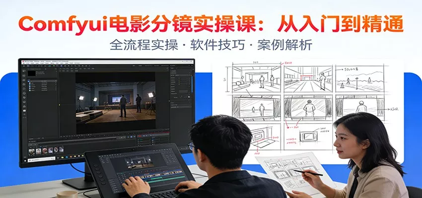 ComfyUI电影分镜实操课：分镜一致性，全流程AI视频制作，零基础也能做专业分镜 - 网创在线