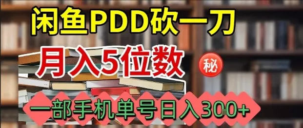 闲鱼PDD砍一刀，一部手机就可以操作，单号日入3张 - 网创在线