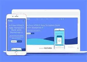 Bootstrap4手机APP网站模板源码 - 网创在线