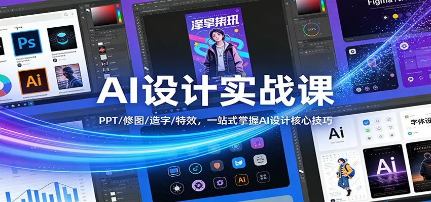 AI设计实战课：PPT/修图/造字/特效，一站式掌握AI设计核心技巧 - 网创在线