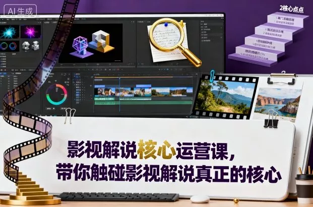 影视解说核心运营课，带你触碰影视解说真正的核心 - 网创在线