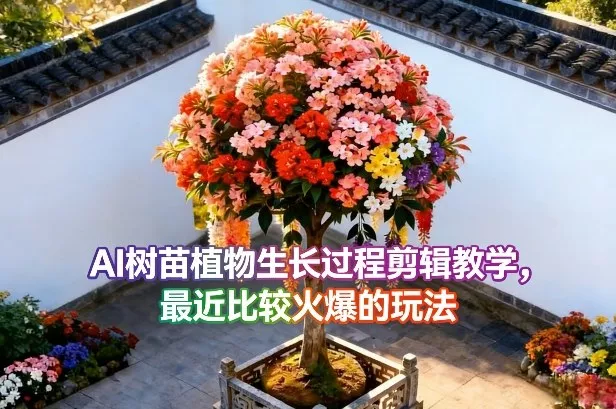AI树苗植物生长过程剪辑教学，最近比较火爆的玩法 - 网创在线