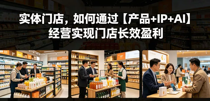 实体门店，如何通过【产品+IP+AI】经营实现门店长效盈利 - 网创在线