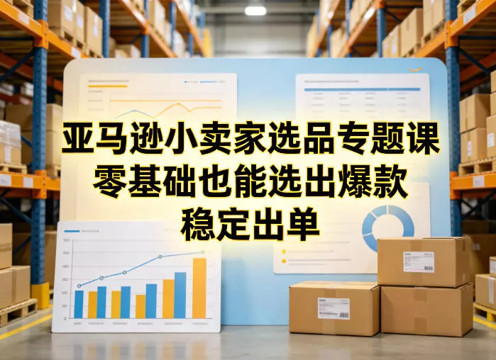 亚马逊小卖家选品专题课，零基础也能选出爆款，稳定出单 - 网创在线