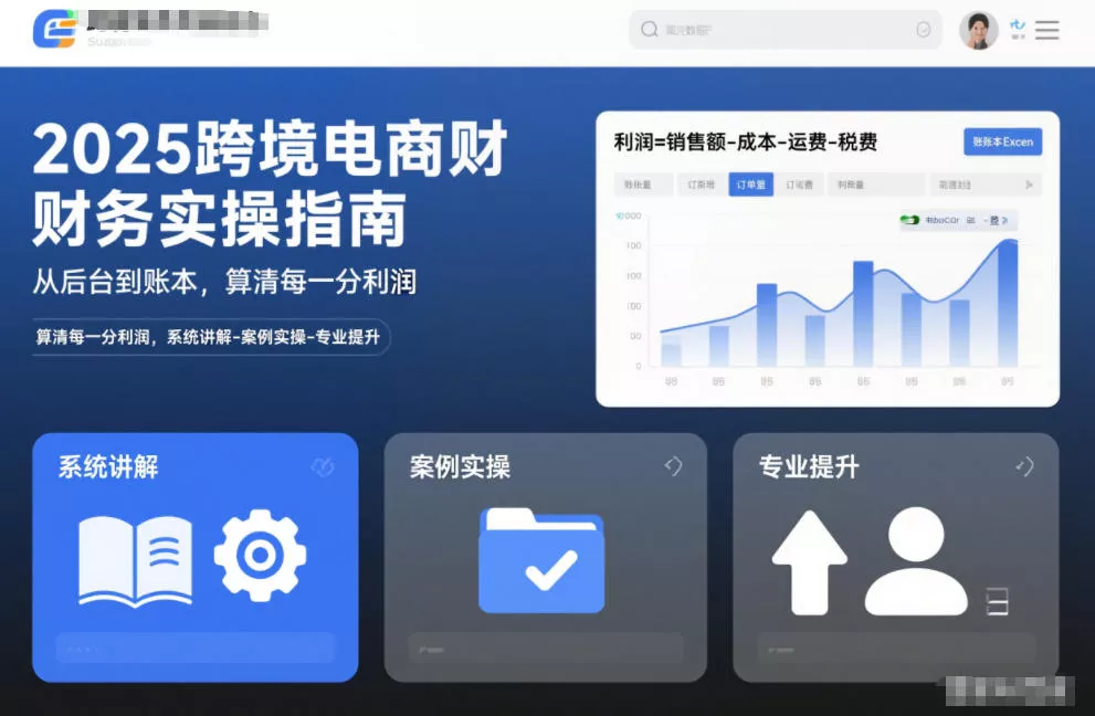 2025跨境电商财务实操指南，从后台到账本，算清每一分利润，系统讲解-案例实操-专业提升 - 网创在线