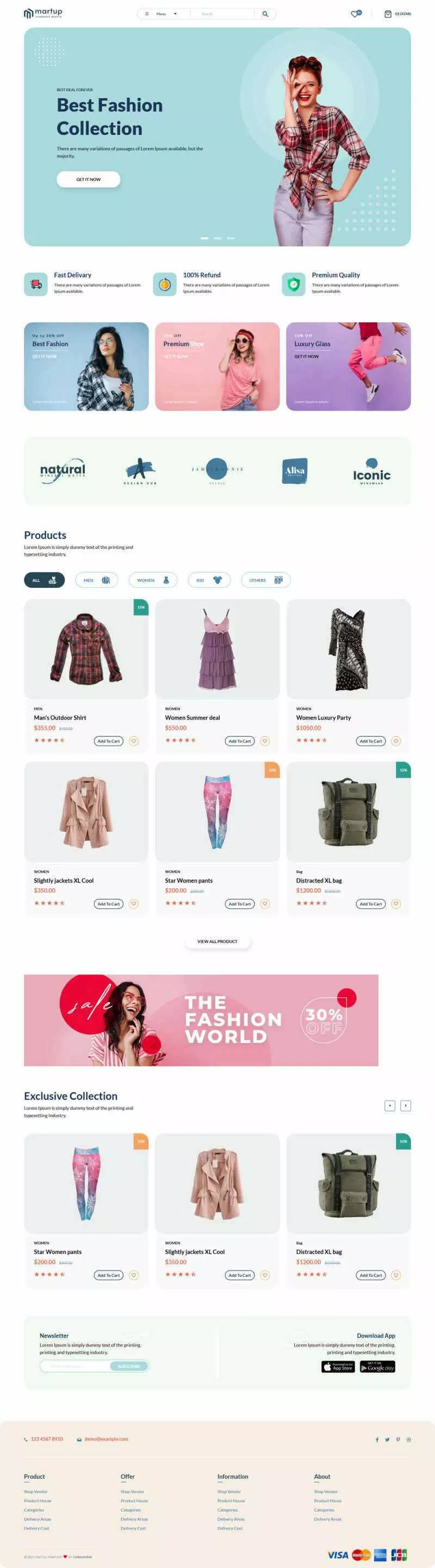 Bootstrap5多用途的女性服装电商HTML模板 - 网创在线