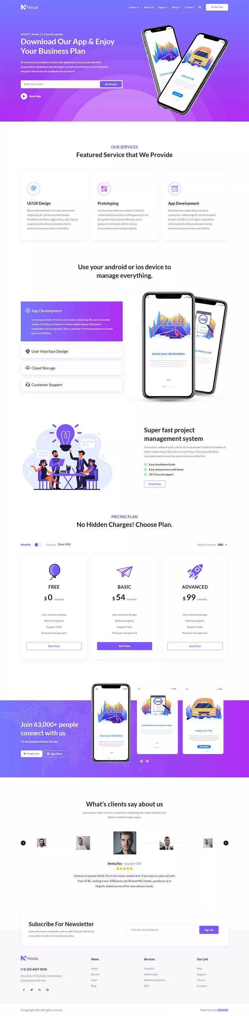 多用途app软件业务介绍官网模板 - 网创在线
