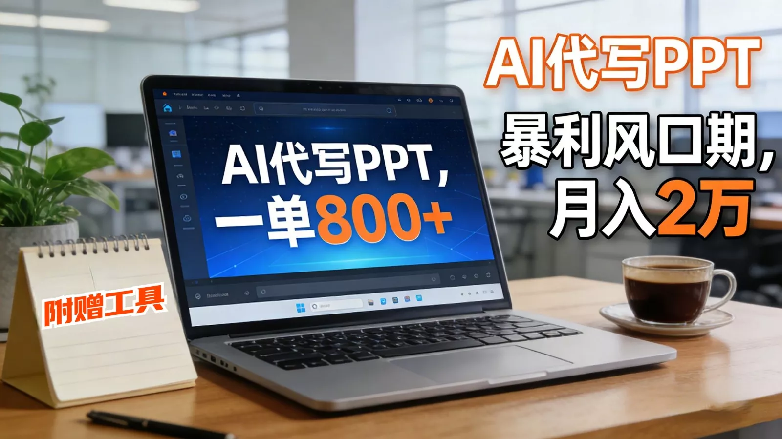 AI 代写做 PPT！一单狂赚 800+，风口期月入 2 万(工具 + 提示词直接送) - 网创在线