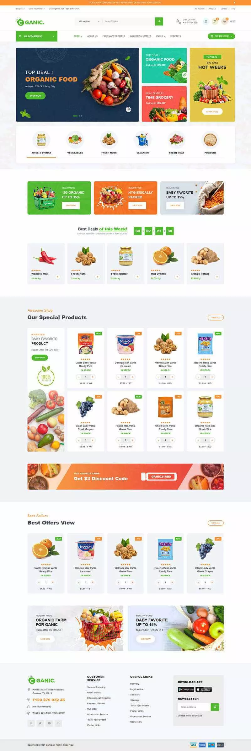 Bootstrap生鲜美食超市HTML5电商模板 - 网创在线