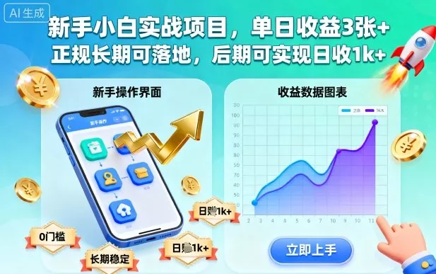 新手小白实战项目，单日收益3张+，正规长期可落地，后期可实现日收1k+【揭秘】 - 网创在线