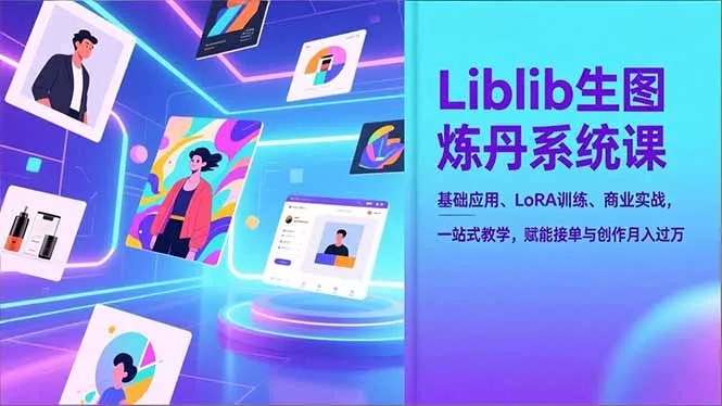 Liblib生图炼丹系统课，基础应用、LoRA训练、商业实战，一站式教学，赋能接单与创作月入过万 - 网创在线
