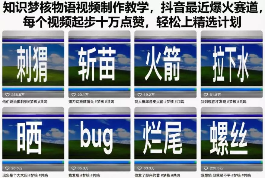 知识梦核物语视频制作教学，抖音最近爆火赛道，每个视频起步十万点赞，轻松上精选计划 - 网创在线