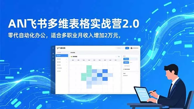 AI+飞书多维表格实战营2.0：零代码自动化办公，适合多职业月收入增加2万元 - 网创在线