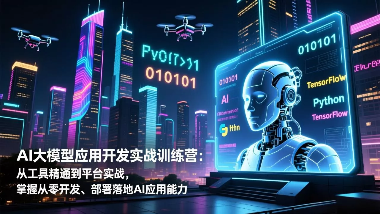 AI大模型应用开发实战训练营：从工具精通到平台实战，掌握从零开发、部署落地AI应用能力 - 网创在线