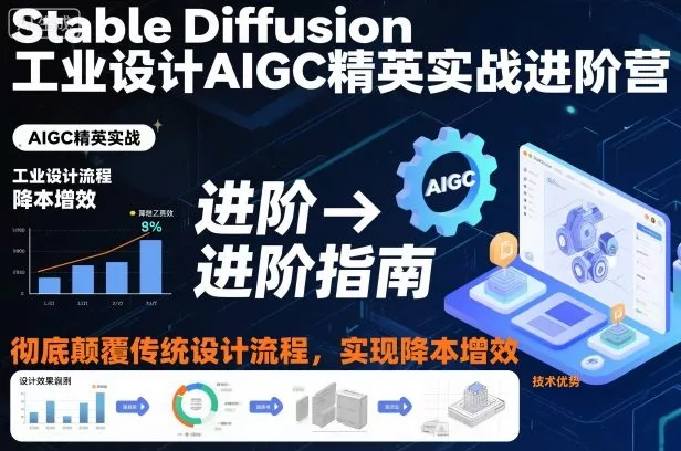 Stable Diffusion工业设计AIGC精英实战进阶营，彻底颠覆传统设计流程，实现降本增效 - 网创在线