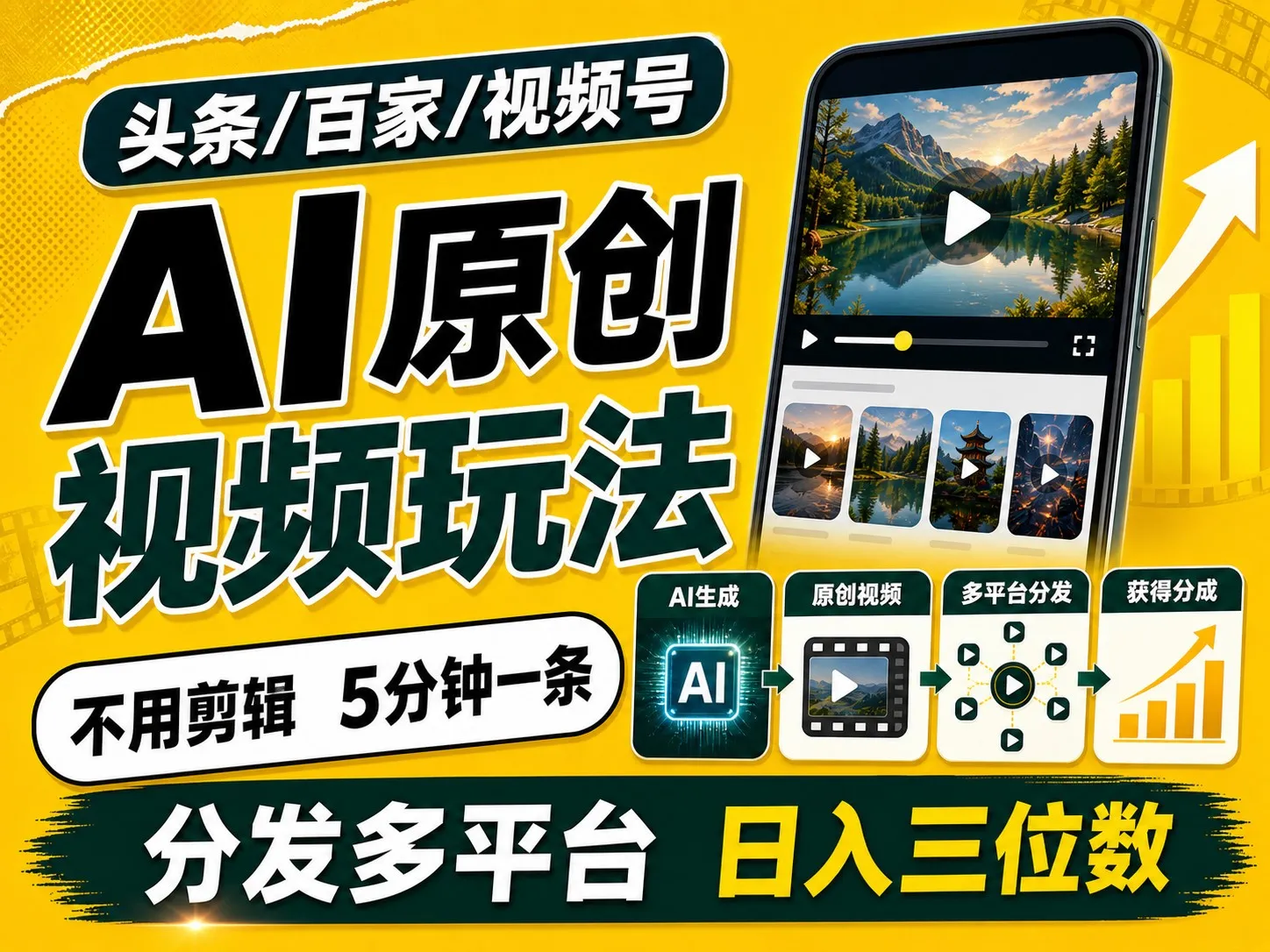 2026头条百家号升级玩法 5分钟一条原创视频 发多平台赚收 - 网创在线