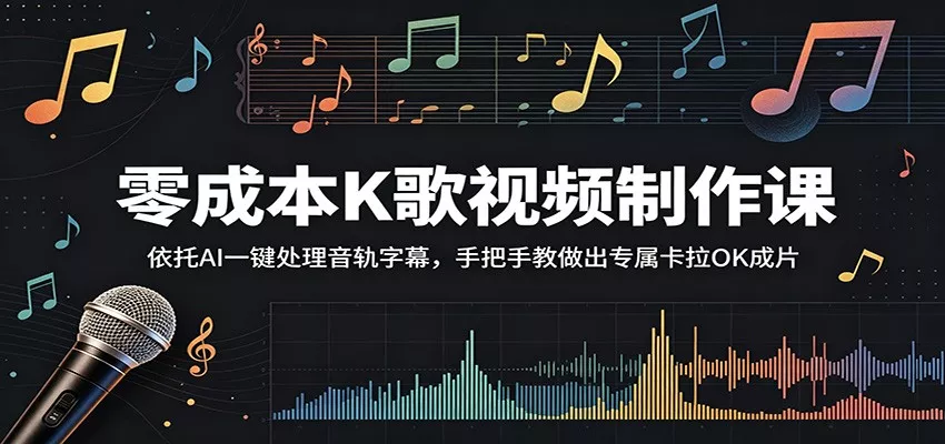 零成本K歌视频制作课:依托AI一键处理音轨字幕,手把手教做出专属卡拉OK成片 - 网创在线