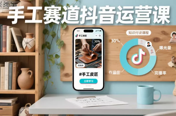 手工赛道抖音运营课，手工赛道流量运营 - 网创在线