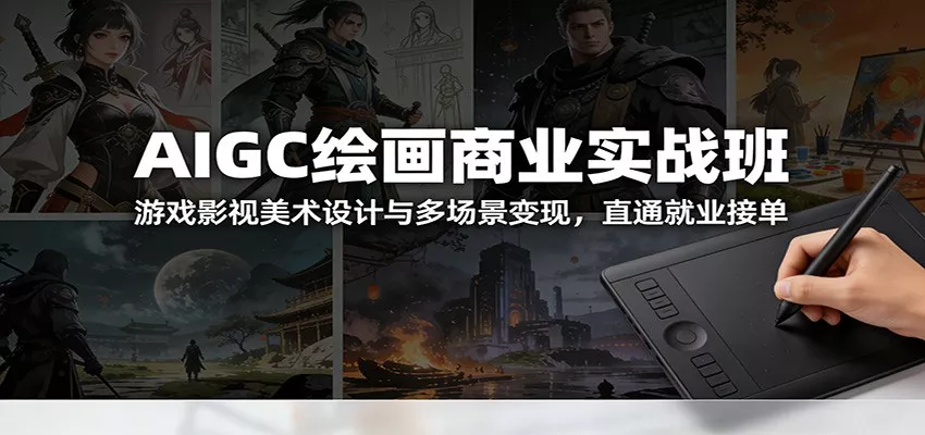 AIGC绘画商业实战班：游戏影视美术设计与多场景变现，直通就业接单 - 网创在线