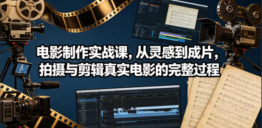 电影制作实战课，从灵感到成片，拍摄与剪辑真实电影的完整过程【原创双语字幕】 - 网创在线