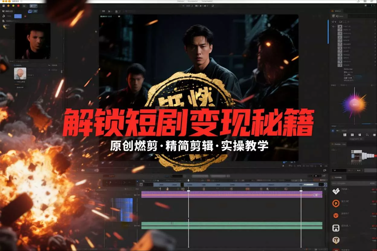 短剧拉新之原创燃剪精简剪辑实操课,解锁短剧变现秘籍 短剧拉新之原创燃剪精简剪辑实操课,解锁短剧变现秘籍