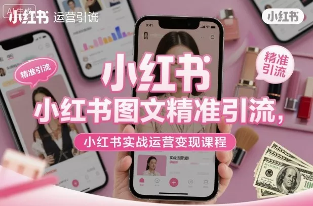 小红书图文精准引流，小红书实战运营变现课程 - 网创在线