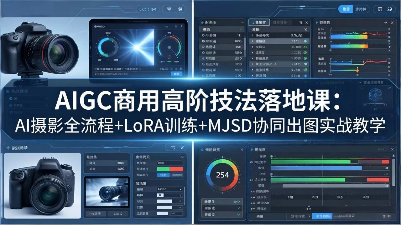 AIGC商用高阶技法落地课:AI摄影全流程+LoRA训练+MJSD协同出图实战教学 AIGC商用高阶技法落地课:AI摄影全流程+LoRA训练+MJSD协同出图实战教学
