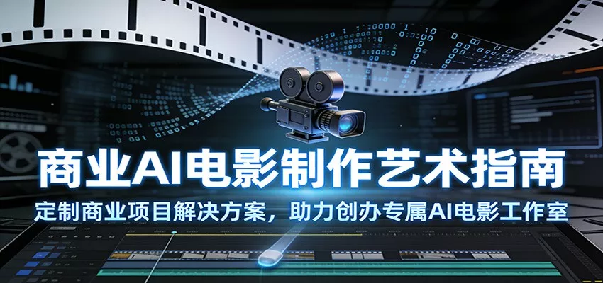 商业AI电影制作艺术指南：定制商业项目解决方案，助力创办专属AI电影工作室 - 网创在线
