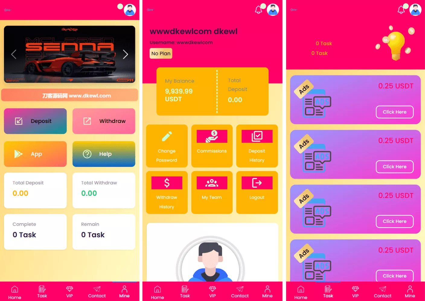 SENNA海外广告奖励投资理财源码/附详细教程 - 网创在线