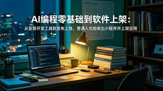 AI编程零基础到软件上架：从安装开发工具到发布上线，普通人也能做出小程序并上架应用商店 - 网创在线